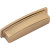 Jeffrey Alexander 96 mm Center Satin Bronze Square-to-Center Square Renzo Cabinet Cup Pull 141-96SBZ